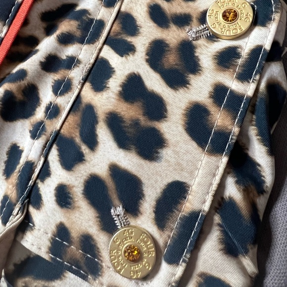 4G by Gizia skirt rhinestones bling buckles cheetah leopard print orange mini - Picture 4 of 8